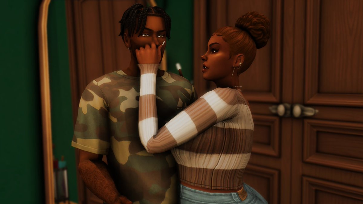 Cocodaintysims's tweet image. A thread! Post your fav black sims that you’ve created it can be a family, a couple, kids, or just one sim but lets POP TF OFF &amp;amp; SHOW OUT! CC OR NO CC I wanna see some BLACK baddies!!