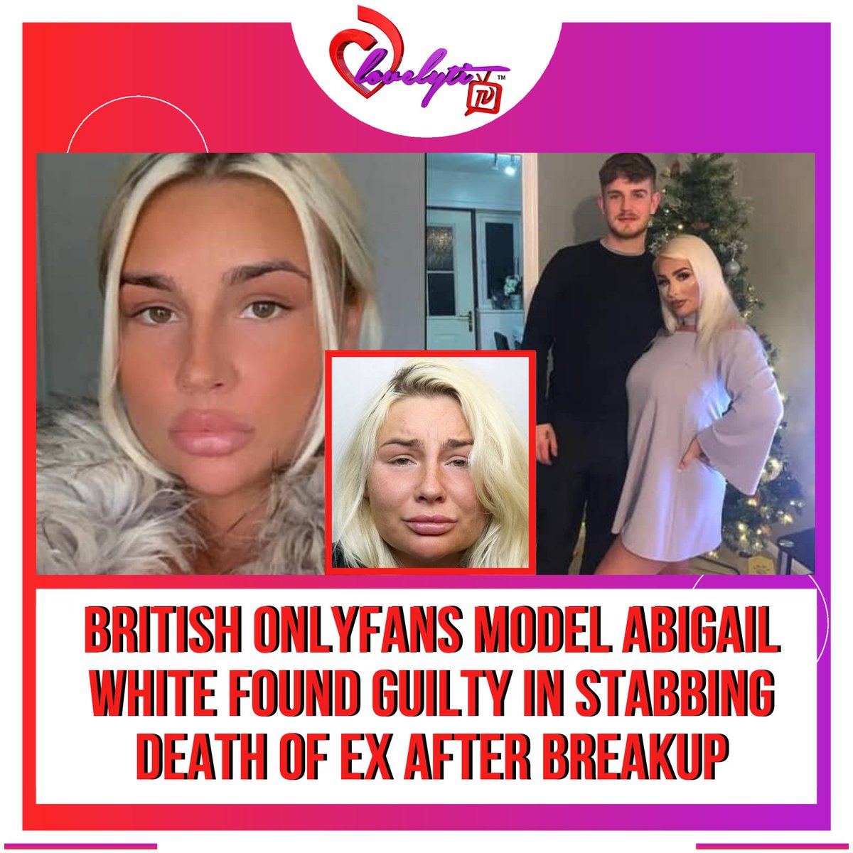 lovelyti's tweet photo. A British OnlyFans model dubbed “Fake Barbie” was found guilty Friday of fatally stabbing her ex-boyfriend in the heart just hours after he broke up with her.
Any Thoughts???
#AbigailWhite #FakeBarbie #Lovelytitv https://t.co/HIQVqz85RI