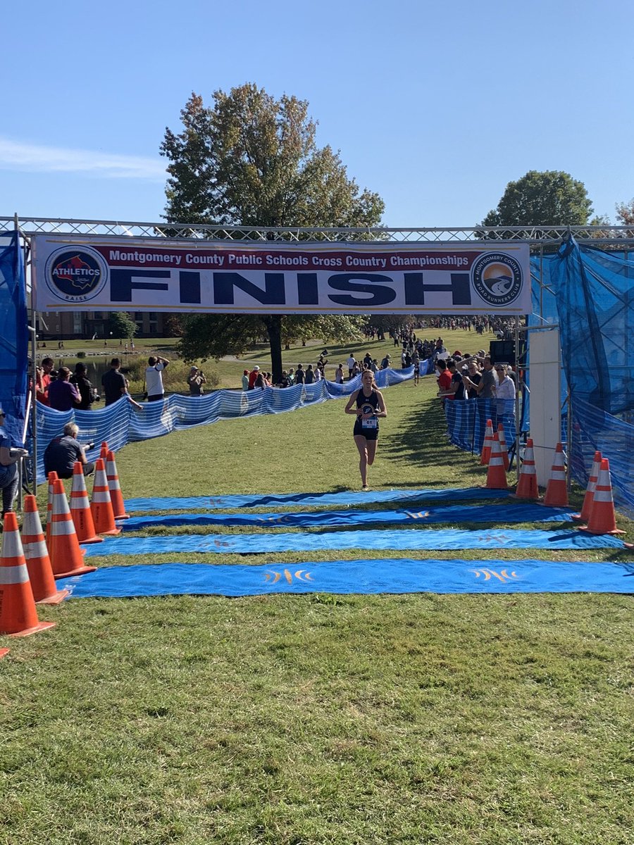 MCPSAthletics's tweet photo. Congratulations to @BCC_Barons Varri Higgins for winning the 2022 @MCPS Girls’ County Cross Country Championship! #WeRAISE https://t.co/AIUdenLghm
