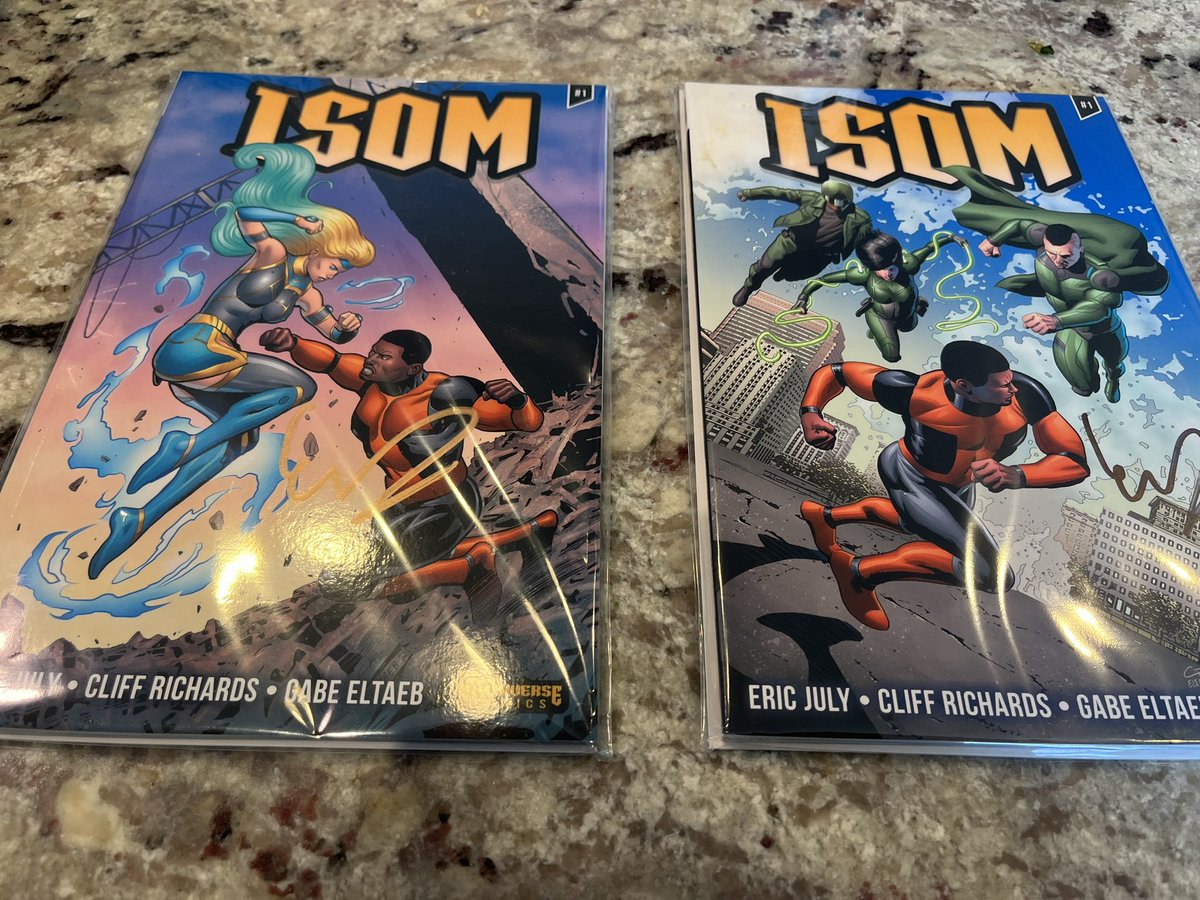 After having received ISOM #1 Cover A signed copy a couple weeks ago, just received Cover B and C signed copies. Now just waiting on the Cover C non signed copy so I can actually read one! #ImpatientlyWaitingToRead @TheRippaverse @EricDJuly