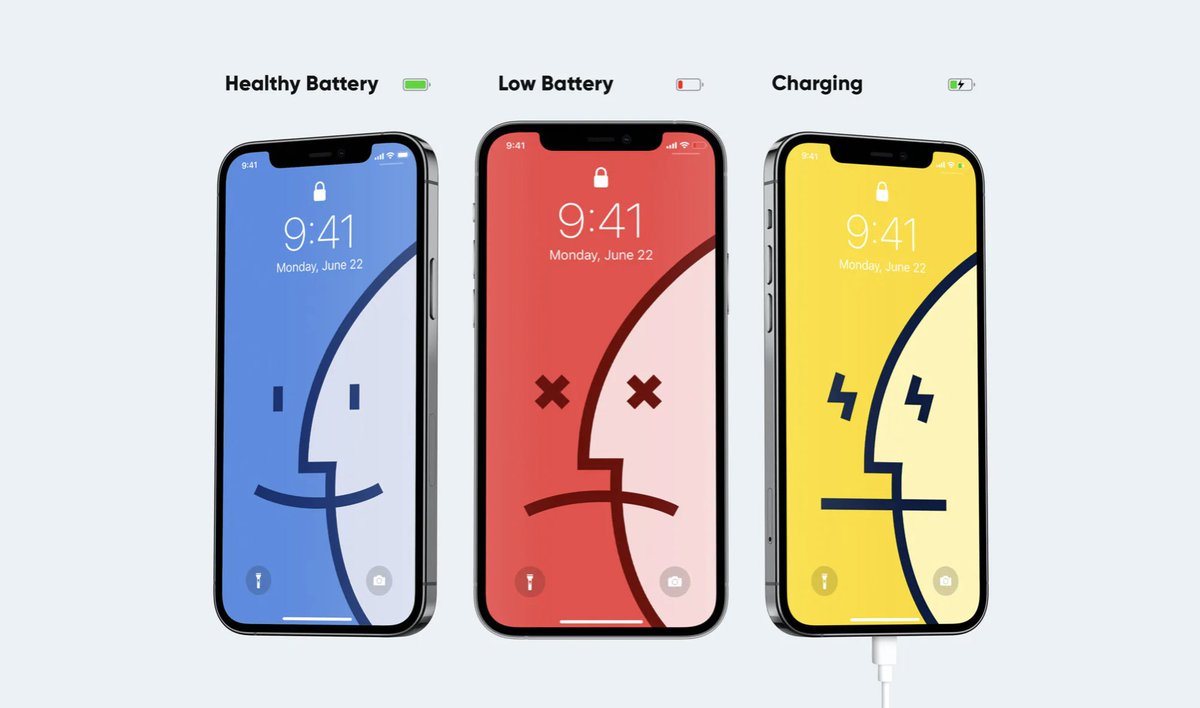 ProductHunt's tweet photo. Never run out of battery with these dynamic wallpapers that show your iOS battery status. https://t.co/oX4FHxhAo1