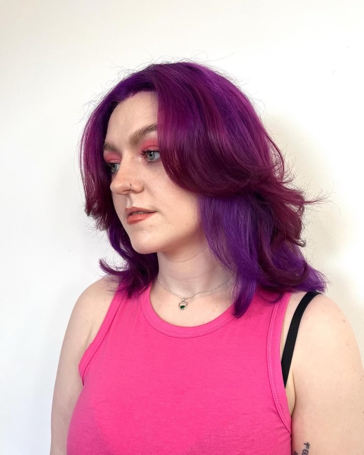 manicpanic_uk's tweet photo. Plum Passion is a beautiful vibrant shade that has definitely stuck to its punk roots 💜🤘 this Plum Passion blowout is everything.

@wundercuthair 🎨

#manicpanicpro #manicpanicprofessional #MPUK #UV #uvhair #collection #haircollection #manicpanicuk #manicpanic #vivid https://t.co/VDqaisDtEH