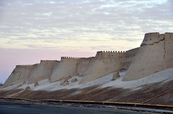 The walls of Khiva in the Khwarazm oasis