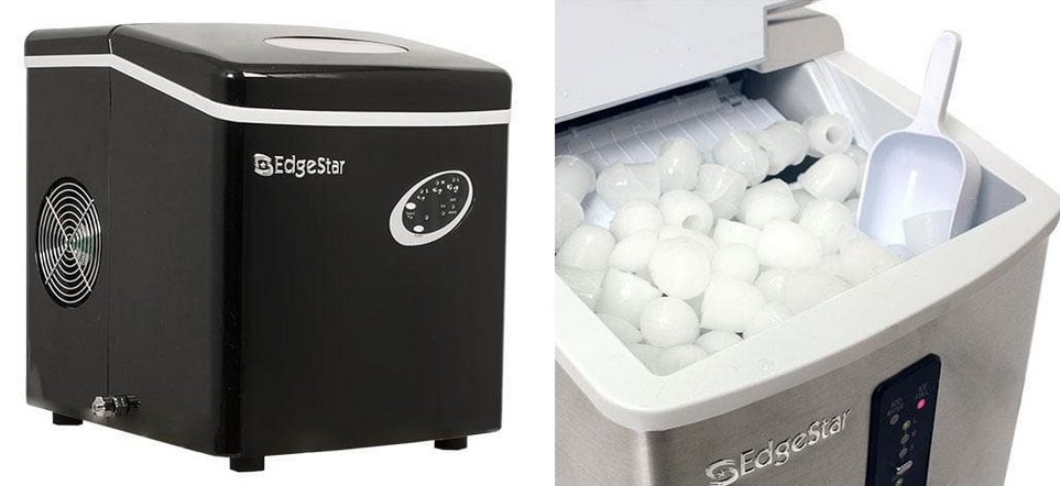 Portable Countertop Ice Maker.  Lightweight &amp; easy to transport; Makes up to 28 pounds of ice per day.  Begins producing ice in an average of 10 minutes; Use tap water or bottled water .  amzn.to/2JLTMA5