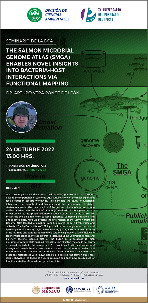 quark_buzo_vera's tweet image. On Monday I will be in talking about the work we have developed here at @ThePopeLab on the #salmon🐟 microbiota using #nanopore to sequence bacterial genomes. Nos vemos por Facebook live @IPICYTciencia #metagenomics #microbes🦠
