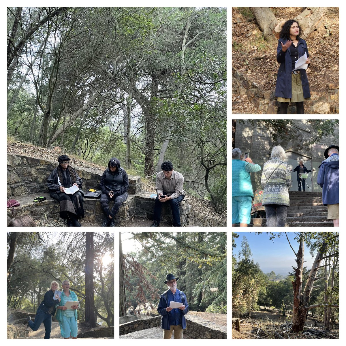 Suchadream's tweet image. We gathered by the ancient redwoods to remember the past by the words of Joaquin Miller, George Sterling, Jack London and Ina Coolbrith and share words of our own. facebook.com/events/s/a-rea… #poetry #poetrycommunity