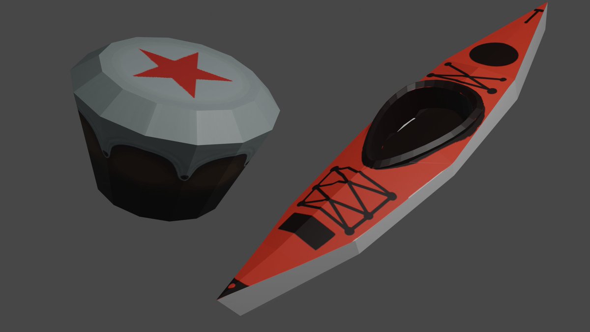 My two first 3D models ever made. Both of them were supposed to end up in a project some time ago.
Hopefully I'll get good at it someday
#blender #3D #gamedev