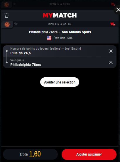 MarviProno's tweet photo. ▫️ Philadelphia 76ers - San Antonio Spurs

▪️ Mauvais début de saison contre de grosses équipes pour les 76ers, c'est le moment de se réveillé !
▪️ Philadelphie favoris ce soir ! https://t.co/3mVBMoSqkz