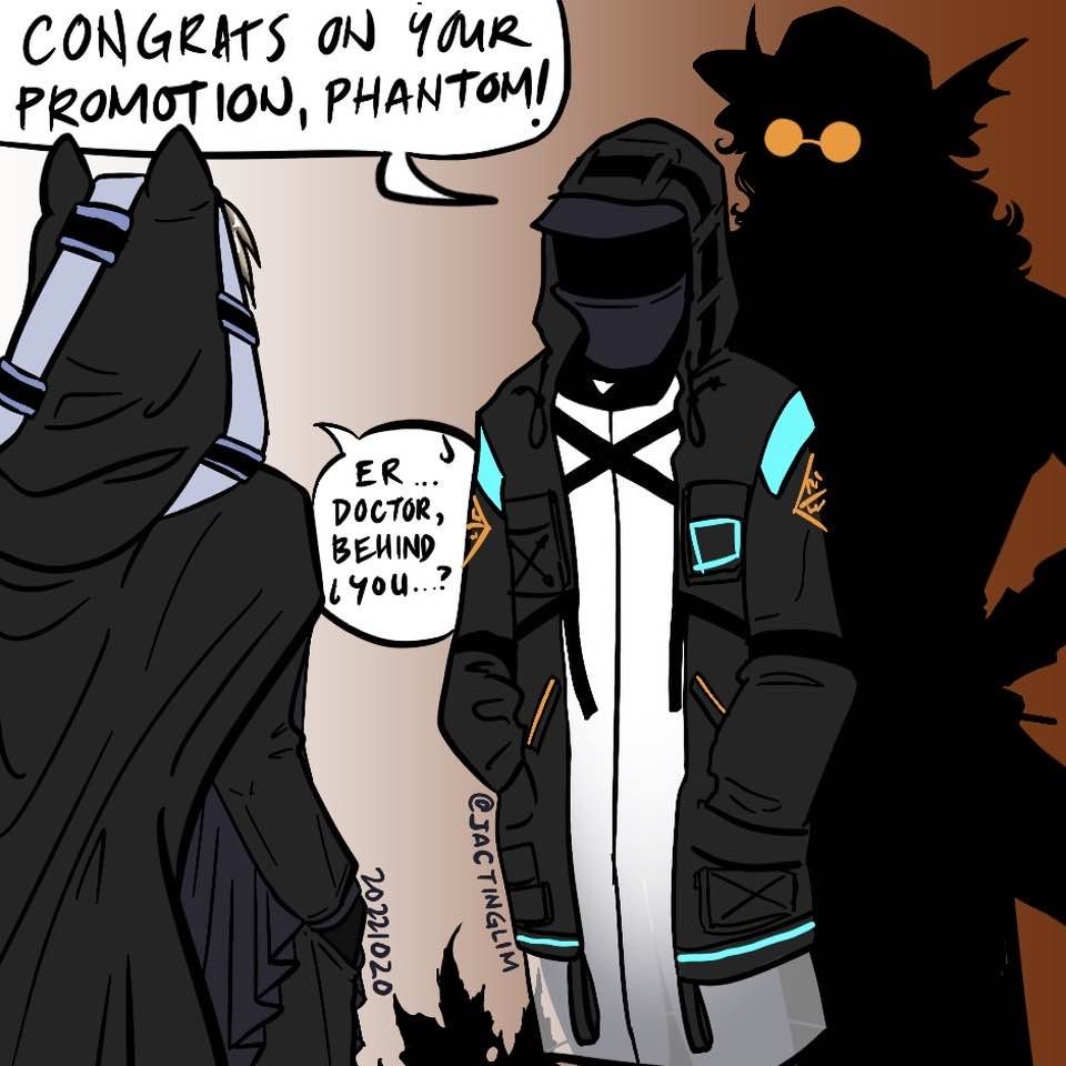 Doctor promoted another operator to E2 and it's not his full pot Lee #Arknights #ArknightsFanArt #Lee #Phantom #Doctor