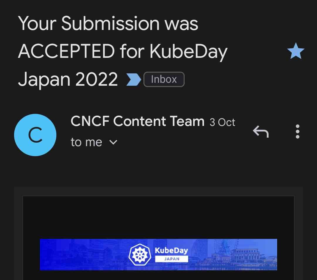 KubeDay Japan, I am coming!

@linuxfoundation