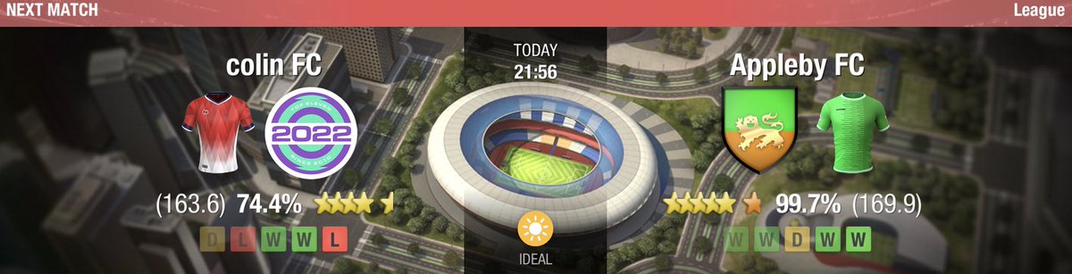 Next up…

We travel away to Anfield Arena to play Colin FC away from home

The hosts currently sit in 10th place and a win for us will see us move to 2nd place 

#COYA