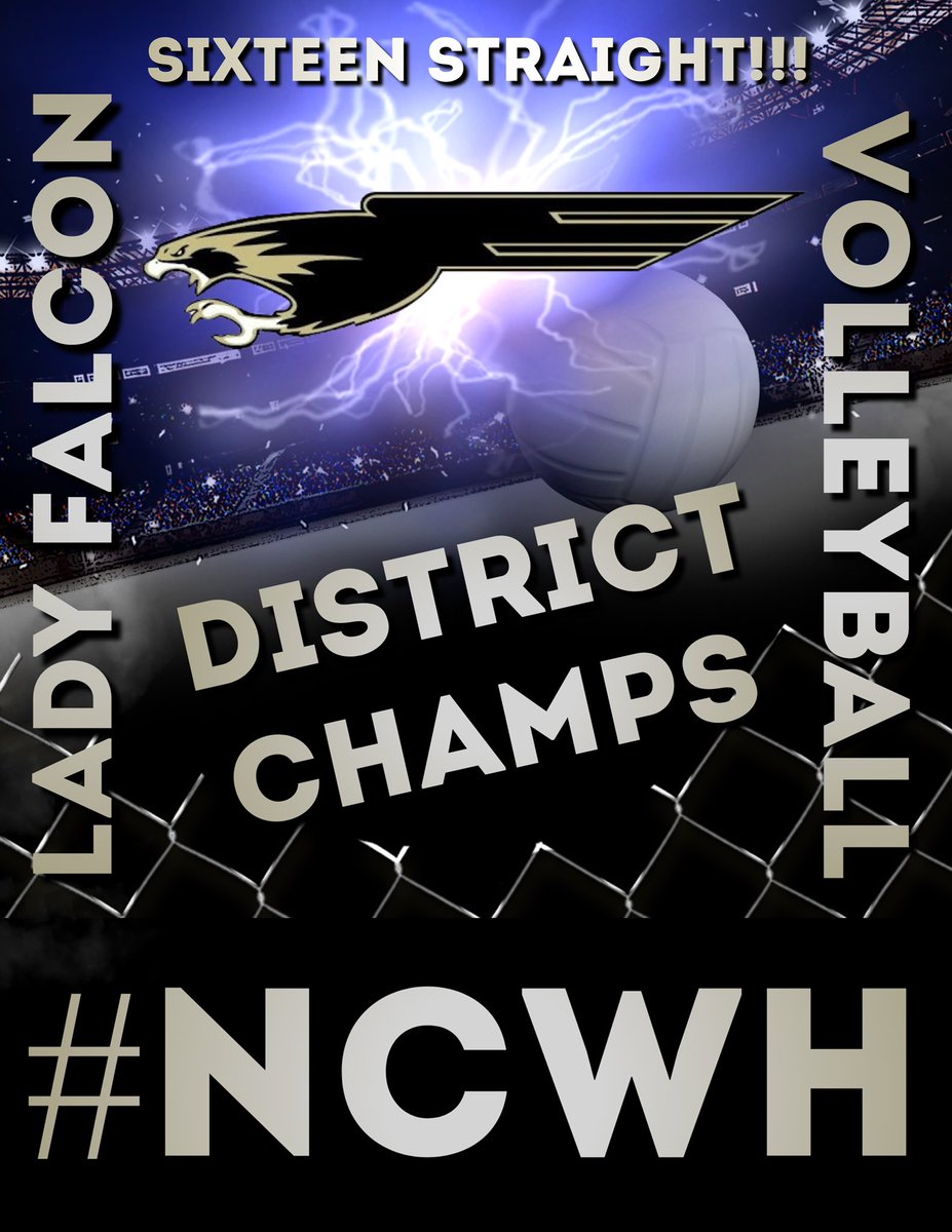 LADY FALCONS ARE YOUR
DISTRICT CHAMPIONS AGAIN!!!
16 straight since 2007!!!
#WDS #NCWH