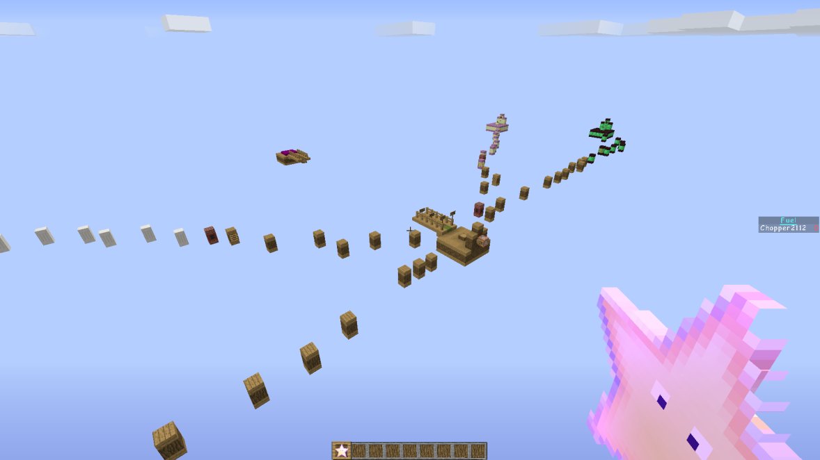 TheChopper2112's tweet photo. Doing #mapprogression!
@mapmaking_memes
Rocket Boots Race (2015) / Pillar Pummel (2022)
I got into mapmaking because I like to create things I enjoy playing. Rocket Boots Race is still possibly the best creation ever made in Minecraft. https://t.co/2Tsl5t2ucP
