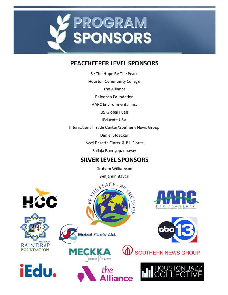 On October 20th we commemorated the 77th anniversary of the United Nations. Thank you to all our sponsors for supporting Houston’s Annual UN Day Celebration. 

#eleanorroosevelt #unitednations 
 #unday2022 #nourishingpeace
UN’s 77th anniversary