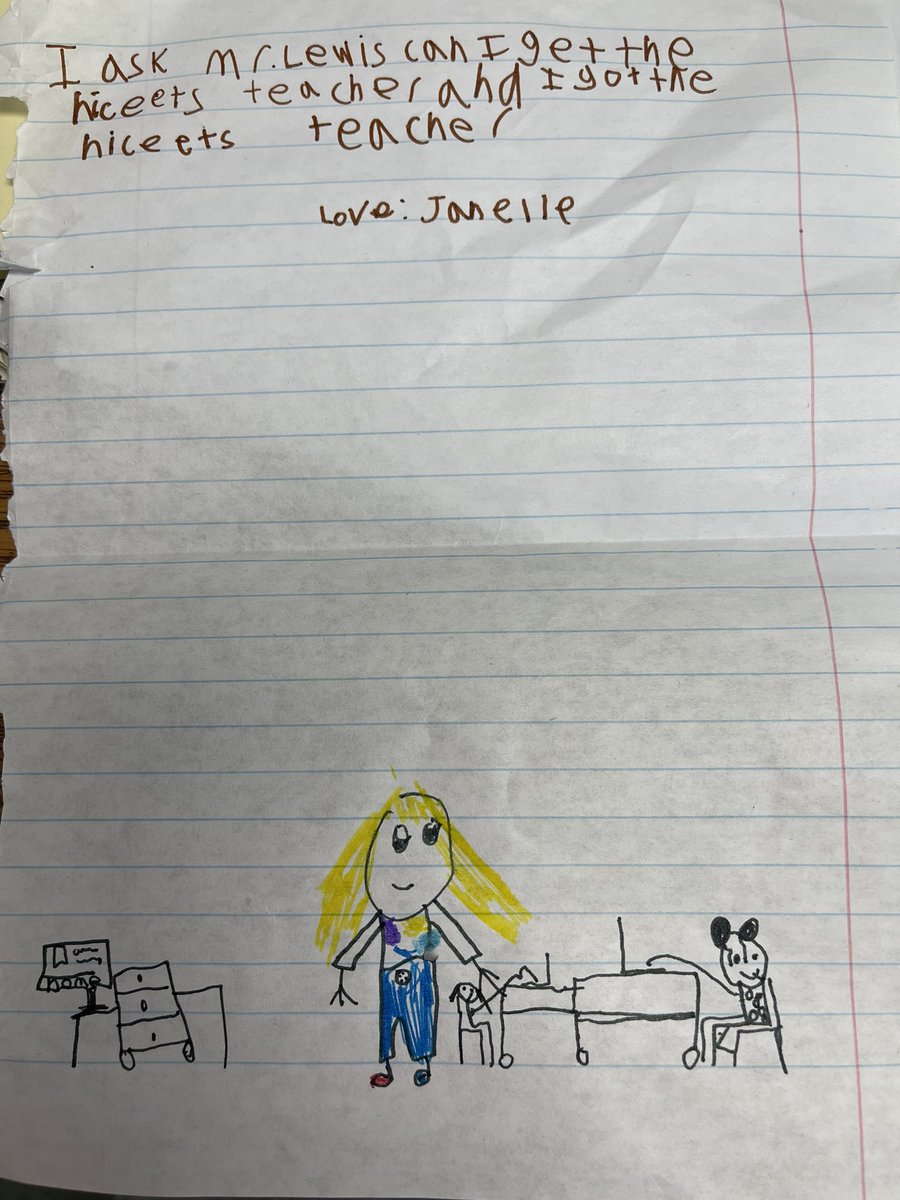 Julsk41's tweet photo. What a great week @Englishvillage2 one of my students had a positive bus referral. He also can’t play on the playground because of a broken wrist, so his friends played on the sidewalk with him. Then two of my students wrote the sweetest notes! This brought me joy! @GCSDsuper https://t.co/WM3jjTHvlZ