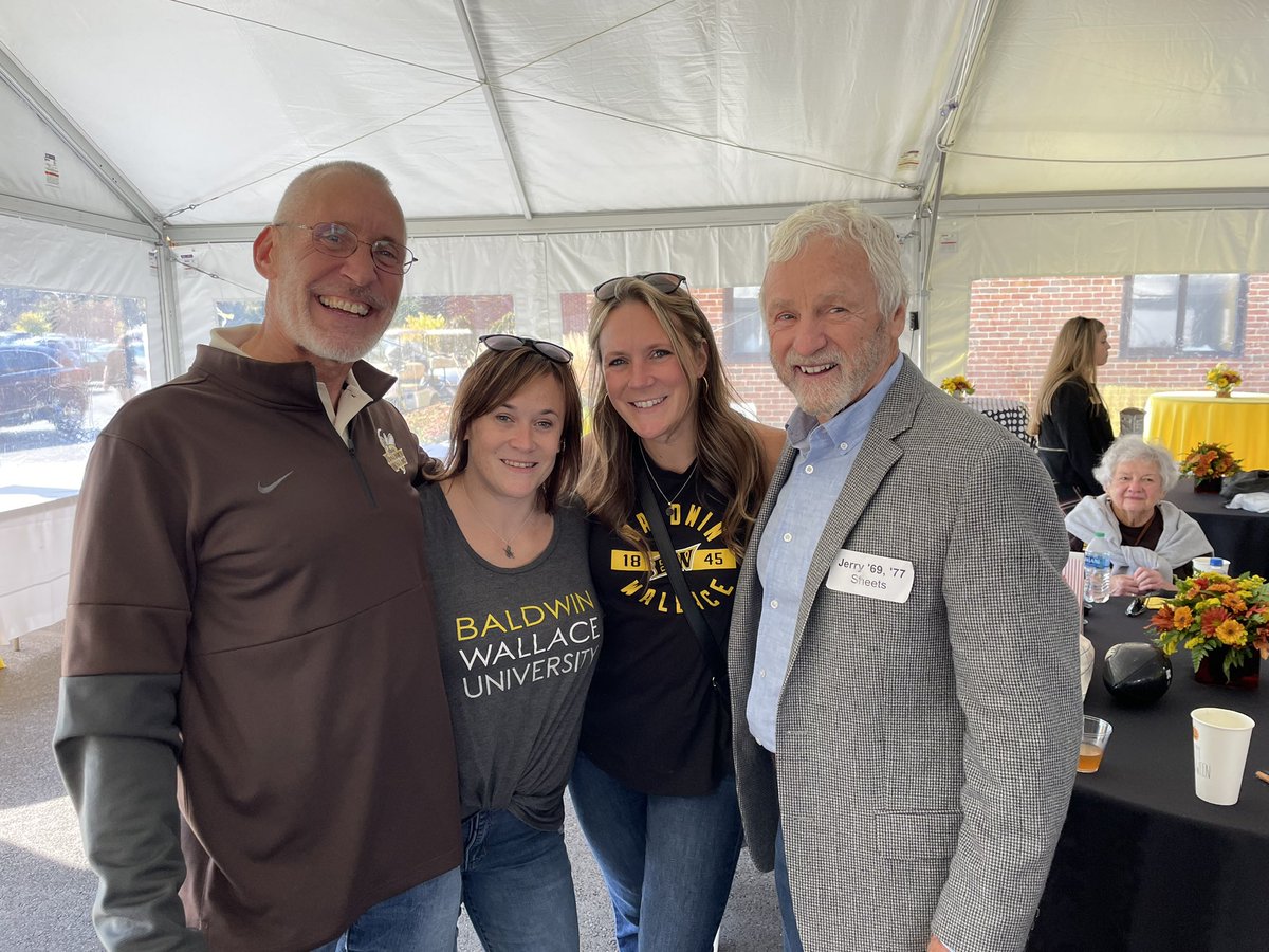 PreK_Professor's tweet image. It’s Homecoming weekend! @BaldwinWallace  @BWalumni me, my dad- Joe Surniak (‘78 Nat Champ QB) and some other legends!
