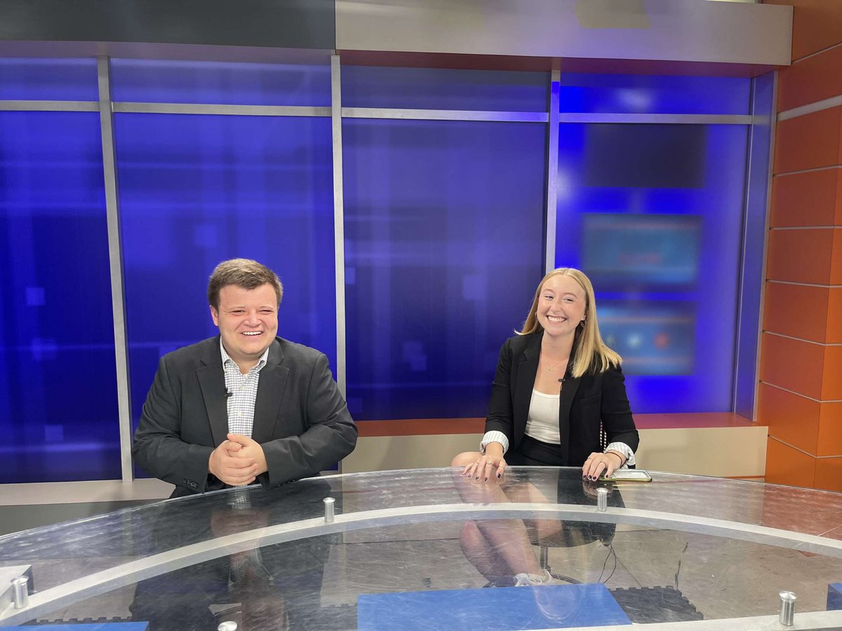 hanrlon's tweet photo. Second episode on air yesterday with @GoodMorningILL! Can’t wait to mix things up outside the studio for next week’s haunted house Halloween special 😉 https://t.co/udqXc2QZf4