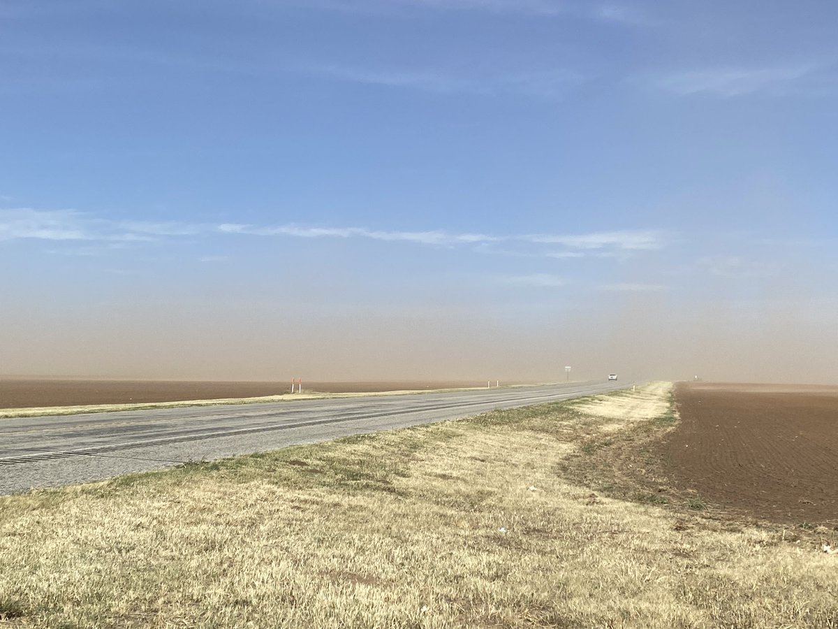 Fresh, clean-tilled field + hot & dry + wind = wind erosion