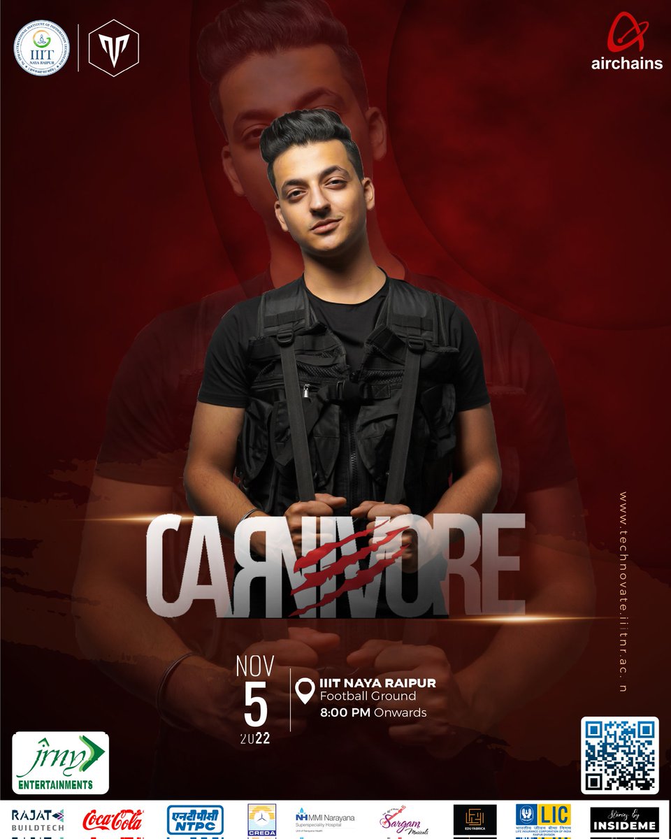 technovateIIIT's tweet photo. Technovate brings a night to turn the speakers loud and dance till we shake the clouds, presenting you DJ Carnivore!🔥
Coming live at IIIT Naya Raipur on 5th of November!!
A huge shoutout to @jrnyentertainments arranging the show!💫
#djnight #dj #party #music #technovate #iiitnr https://t.co/1EakXiamQG