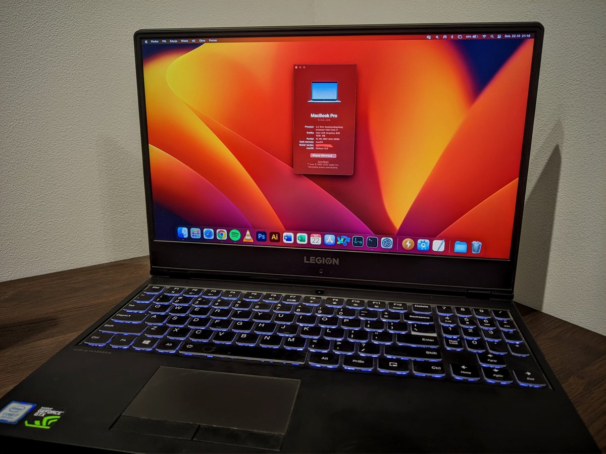 najdekm's tweet photo. MacOS Ventura on Lenovo Legion Y530
#hackintosh https://t.co/52CS2PvU3S