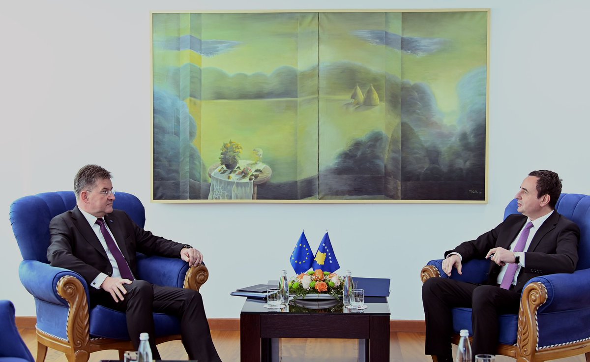 On my regular visit to Kosovo, I met with PM @albinkurti to continue our very useful discussions on decisive progress in the normalisation of relations with Serbia, the approaching 31 October deadline on licence plates re-registration and latest developments on energy.
