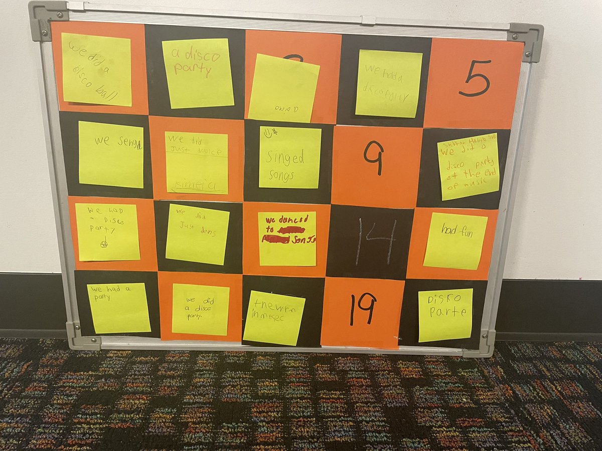 Our new parking lot! Students can do a quick check on learning with sticky notes! ❤️ #PCR3Proud <a href="/PathfinderElem/">PathfinderElementary</a>
