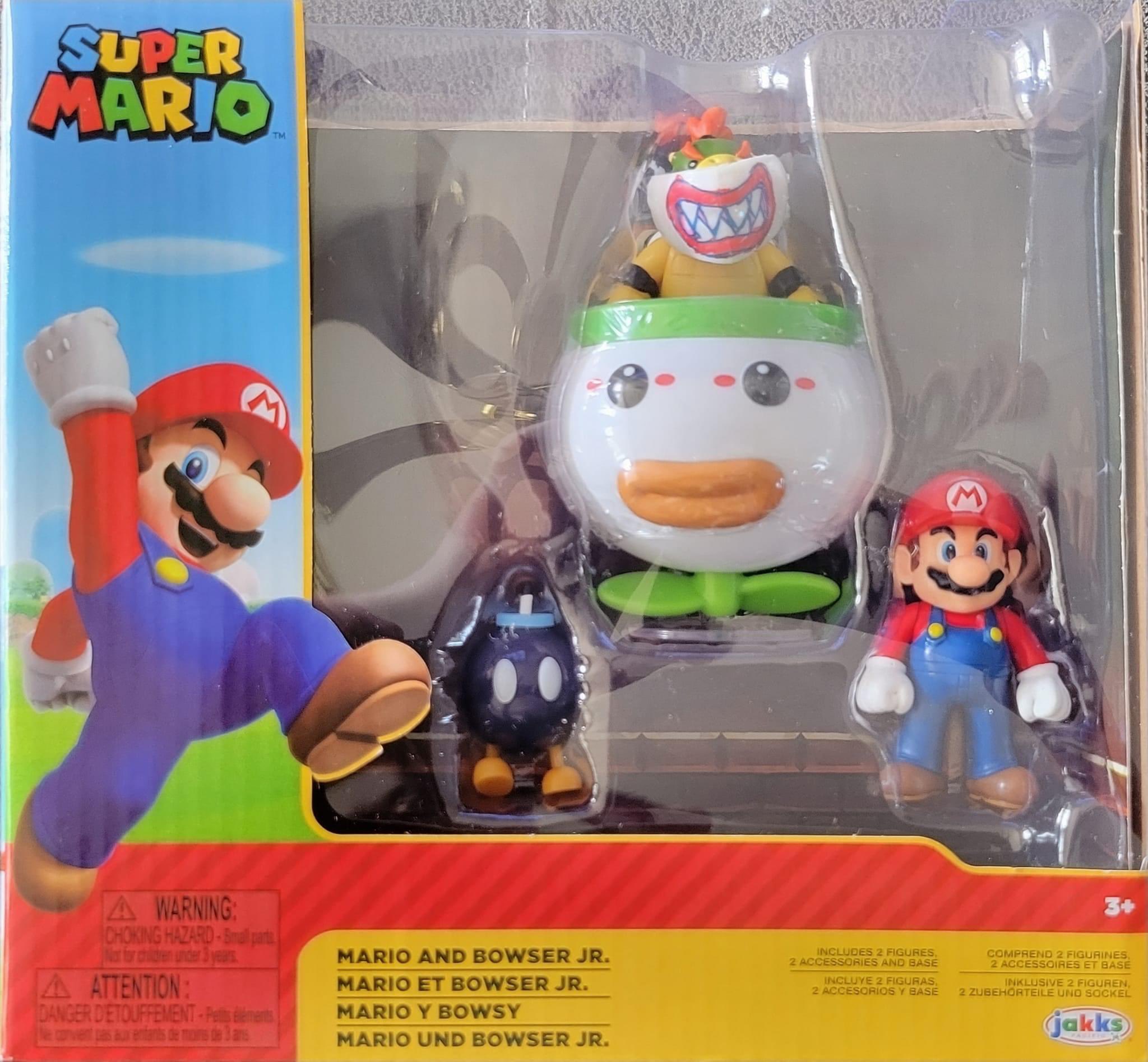 Jakks Pacific Nintendo Super Mario and Bowser Jr 2.5-in Figure Set