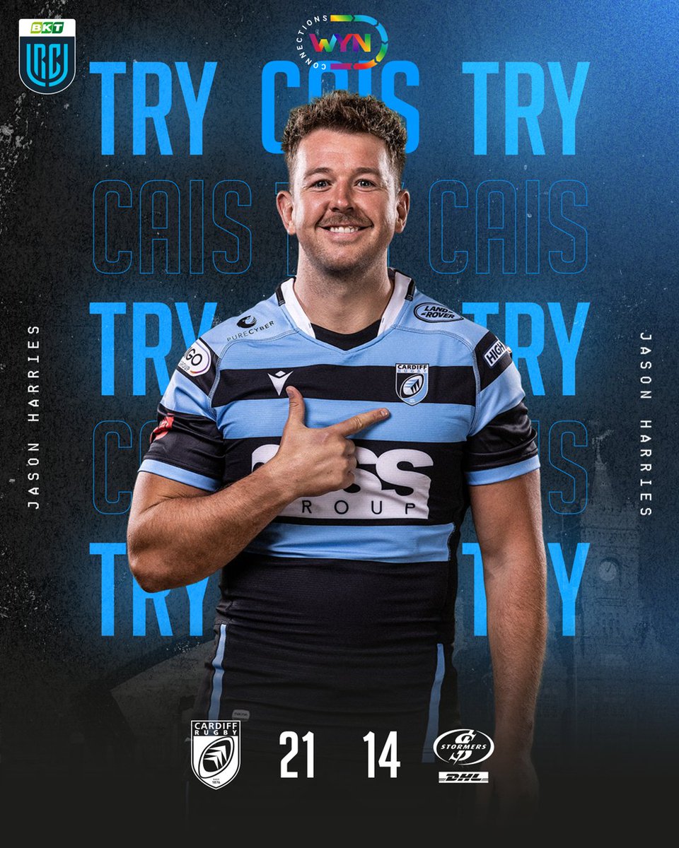 4⃣5⃣'

Priestland again with the kick, this time gathered by @jasonharries13 who produces a superb finish in the corner.

Harries yn casglu cic Priestland ac yn gorffen yn wych yn y gornel. Ni nôl ar y blaen!

🔵⚫️ 21-14⚡️
#BKTURC | #CARvSTO