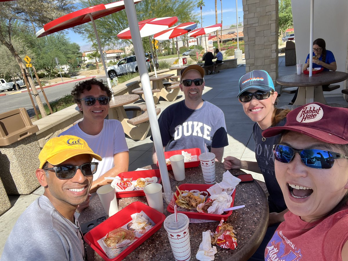 Laura Eisenmenger, MD (@lbeisenmenger) on Twitter photo Everyone always talks about how eating together forms more profound relationships and a feeling of belonging. I would argue In’N’Out exponentially improves the benefits. #WNRS22 <a href="/nakoontz/">Nicholas Koontz</a> <a href="/CynXinWu/">Cynthia Xin Wu</a> <a href="/KRileyMD/">Kalen Riley</a> #happiness Everyone always talks about how eating together forms more profound relationships and a feeling of belonging. I would argue In’N’Out exponentially improves the benefits. #WNRS22 <a href="/nakoontz/">Nicholas Koontz</a> <a href="/CynXinWu/">Cynthia Xin Wu</a> <a href="/KRileyMD/">Kalen Riley</a> #happiness