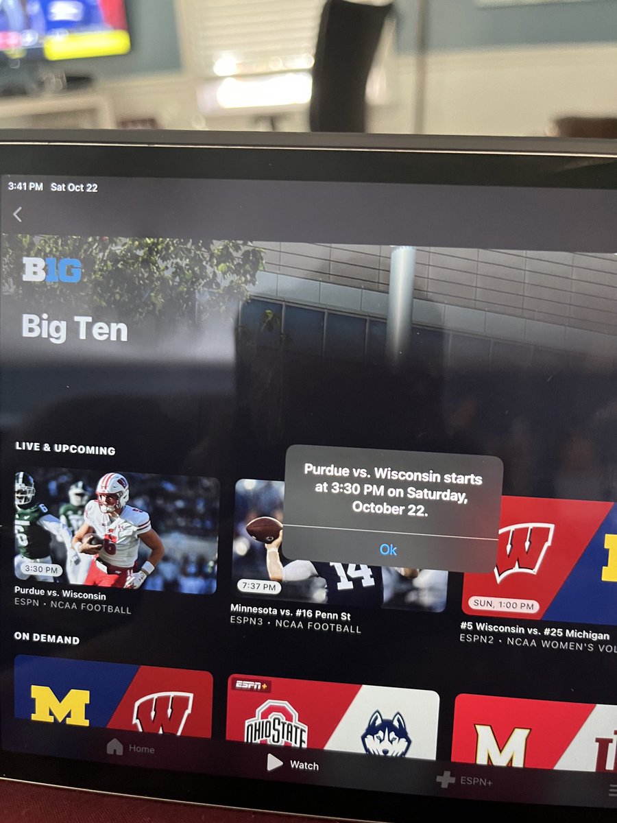rustyschneids's tweet photo. Hey ⁦@espn⁩ what gives? This game is happening now and the app won’t let me stream? https://t.co/J6UqTmXue7