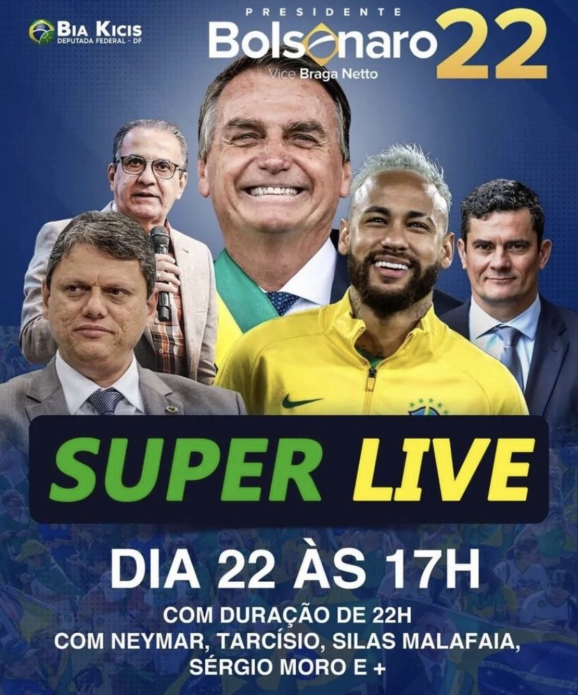 Thiagocravo7's tweet photo. Compromisso marcado logo mais. #SuperLiveBolsonaro22 #BolsonaroReeleitoEm2022 https://t.co/Fv0y2qADpS