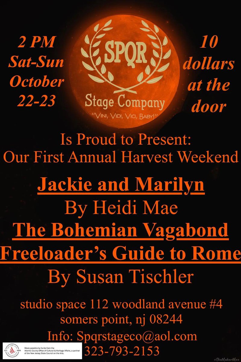 JustineSHarriso's tweet photo. One more chance to see me and other talented folks perform in the HARVEST FESTIVAL WEEKEND One Act Fest! Closing show is Tmrw @ 2 pm! #theaterlife #actorlife #performance #somerspoint #oneacts #oneactfestival #jackieandmarilyn #spqr #acting #actingrole #onstage #livetheater #act https://t.co/15JP8zWo7R