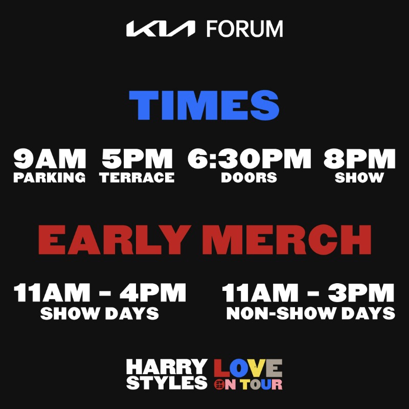 thekiaforum's tweet photo. Start packing because we've got your move-in guide for 15 Nights of Harry's House! 
📦 

Parking 🚘: https://t.co/0RDrBSmr0C
GA policy 🧍: https://t.co/uL5KpBX7eH

#KiaForumisHarrysHouse 🏡 #hslot