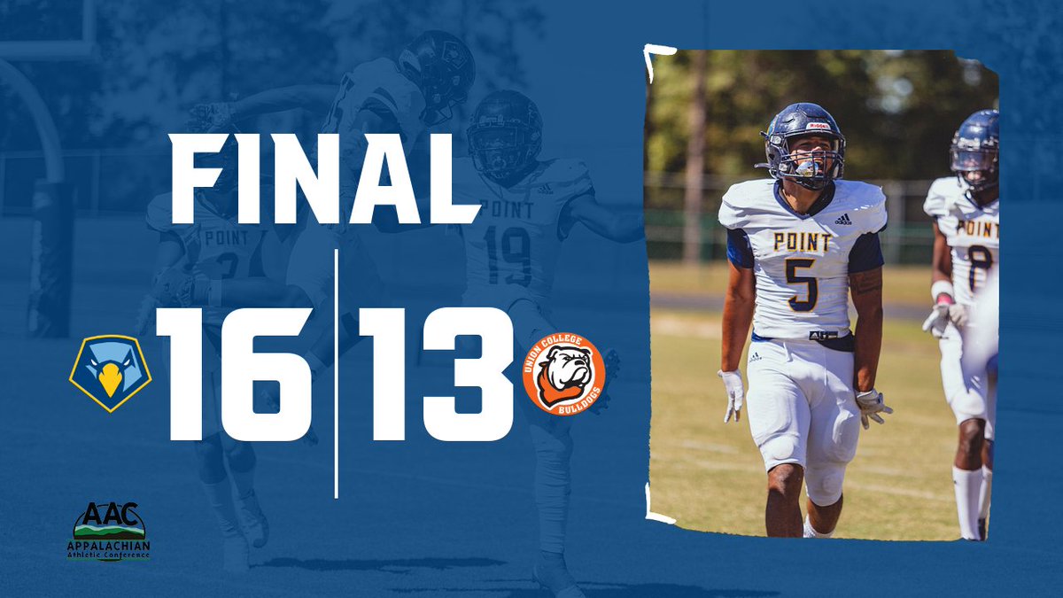 Skyhawks win! Point Football moves past Union College for the homecoming win in AAC play! #TogetherWeFly