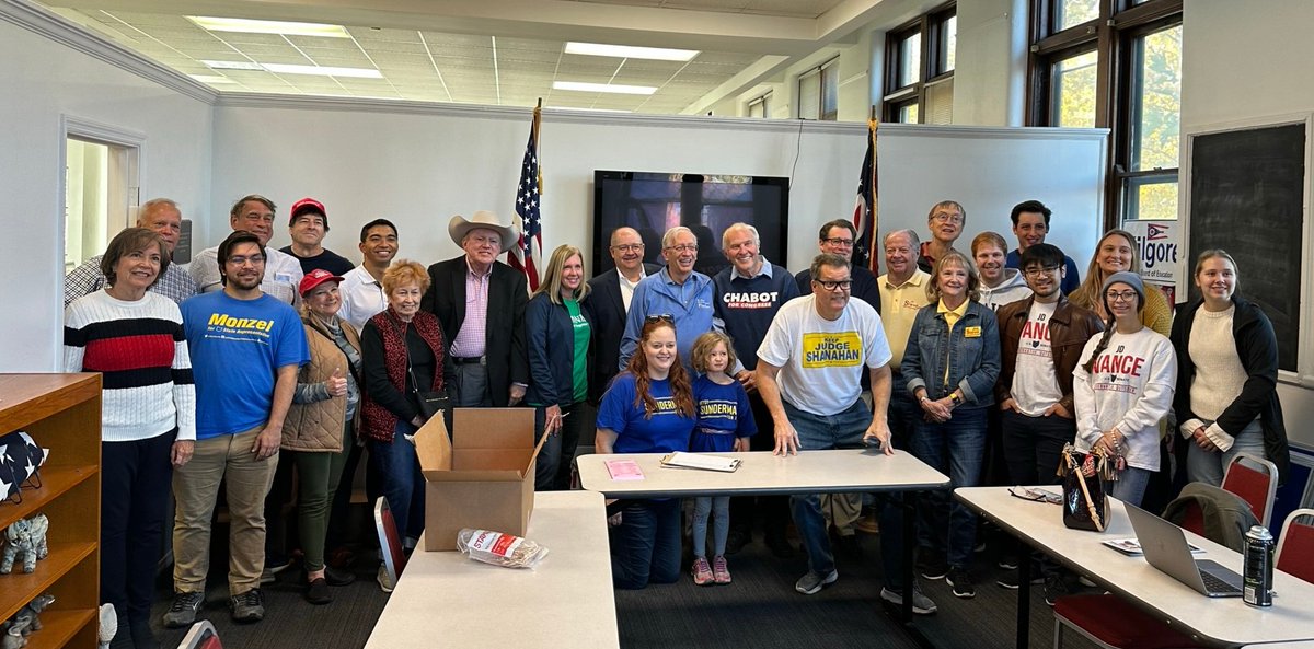 SteveChabot's tweet photo. Thank you to @Paduch and everyone else who came out this morning to help launch our huge weekend of door knocking and voter contact! With just over 2 weeks left, Team Chabot is running through the finish line. #OH01 https://t.co/JGldbMUwY6