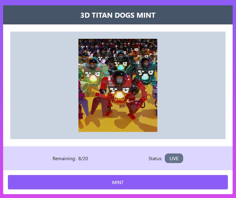 TitanDogsNFT's tweet photo. 8 left to mint...
3d Titan Dogs free mint is going well. Don't miss out. 
#NFT #NFTCommunity #SolanaNFT https://t.co/lrb8ePY9bf