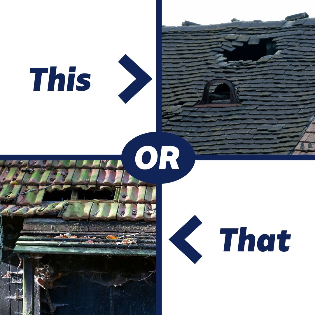 ContractorsASAP's tweet photo. It's almost #Halloween! Tell us - which decaying #roof you find scarier? 😱 #ThisOrThat https://t.co/tMliPZHPi4