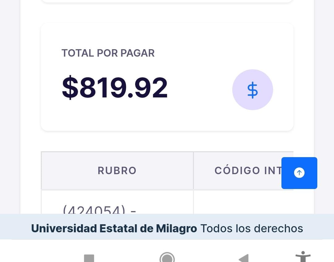 alianzaanthony's tweet photo. #UNEMI @luisantonio_r estos son los rubros elevados que se están cobrando hoy en la Universidad Pública de Milagro y ninguna autoridad se ha pronunciado. Rechazo total como #estudiantes https://t.co/8R98MHI8zl