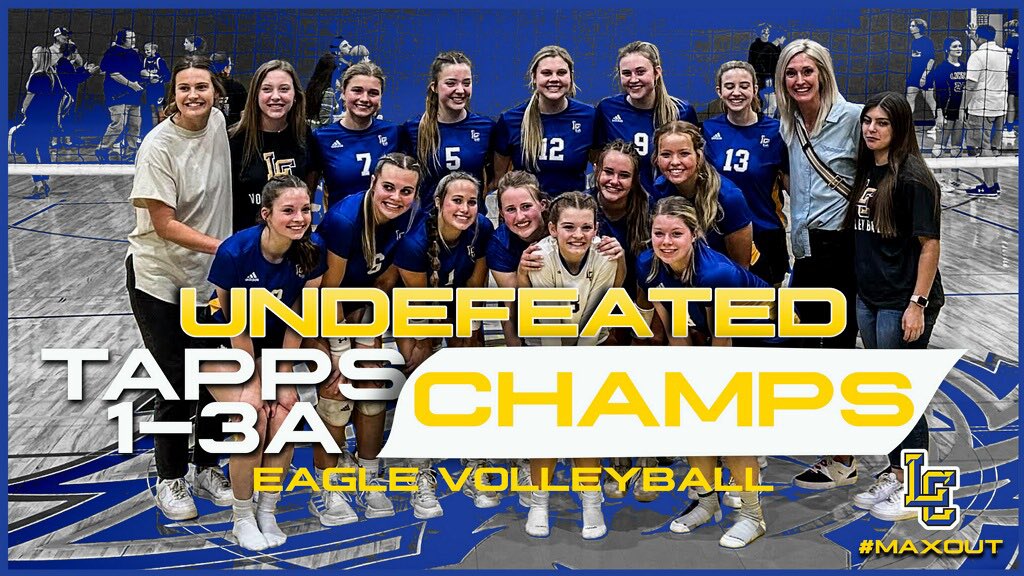 LC_EagleSportsNet (@eaglesportsnet) on Twitter photo 🏆🏐CHAMPS🏐🏆
<a href="/LCEagleVB/">LC Volleyball</a> is your UNDEFEATED <a href="/TAPPSvolleyball/">TAPPS Volleyball</a> 1-3A CHAMPIONS!!
First District title since '06 for the Eagles!
Next up:
🏐Playoffs
#MAXOUT
<a href="/arielle_schafer/">Arielle Schafer</a> <a href="/StanSmithTV/">Stan Smith</a> 🏆🏐CHAMPS🏐🏆
<a href="/LCEagleVB/">LC Volleyball</a> is your UNDEFEATED <a href="/TAPPSvolleyball/">TAPPS Volleyball</a> 1-3A CHAMPIONS!!
First District title since '06 for the Eagles!
Next up:
🏐Playoffs
#MAXOUT
<a href="/arielle_schafer/">Arielle Schafer</a> <a href="/StanSmithTV/">Stan Smith</a>