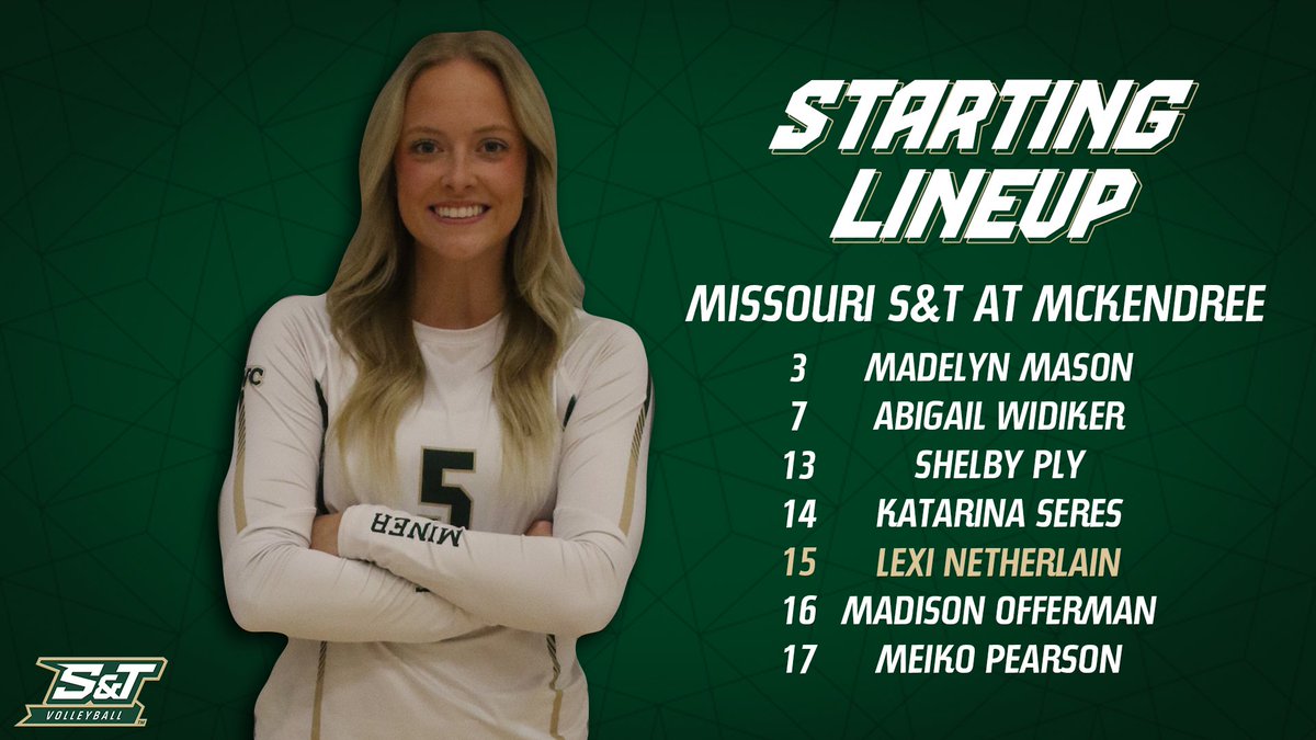 We are underway from Gibson Arena! Here are your starters for today's match... #MinerPride