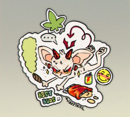 VibeStrike's tweet photo. Stinky doodle from last night 🍃🔥 https://t.co/ub00E8BiPN