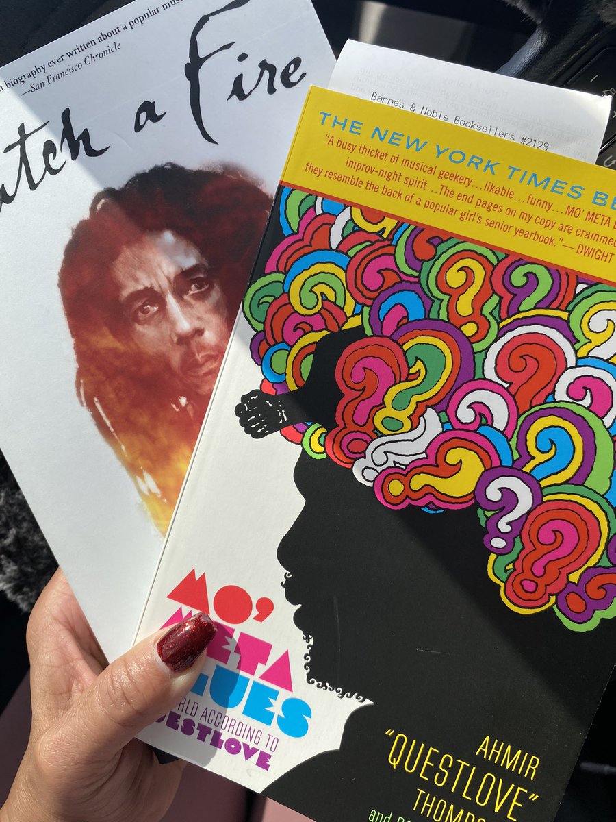katdiva1's tweet photo. today’s haul..🤩
#MoMetaBlues #TheWorldAccordingtoQuestlove @questlove #questlove
#bengreenman @bengreenman
#TimWhite #catchAfire #BobMarley #RoberyNestaMarley #barnesandnoble 📚 https://t.co/IwaiJol6as