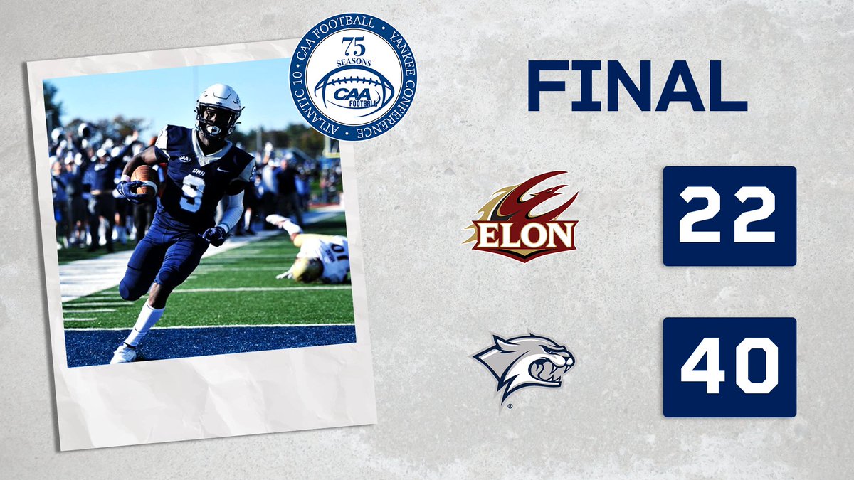 Perfect in #CAAFB!

<a href="/unh_football/">New Hampshire Football</a> moves to 5-0 in CAA action after a 40-22 win over Elon