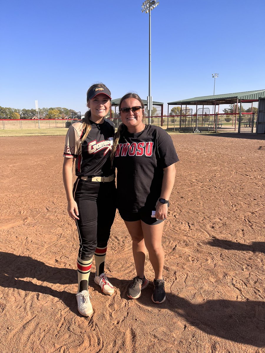 2024 1B <a href="/savvannae13/">Savanna Edwards</a> 
Had a great day with Coach Webb at the NWOSU prospect camp today💪🏼