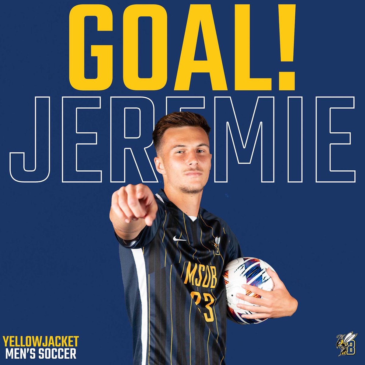 MSUBsports's tweet photo. ⚽️ RANKED WIN ⚽️

Your ‘Jackets knock off #22 NNU with 4 goals in 8 minutes 🤯🤯

54’ Briquet
59’ Thomas
60’ Briquet
63’ Ramirez

#MSUBMSOC🐝⚽️ https://t.co/LA8vm5vEuV