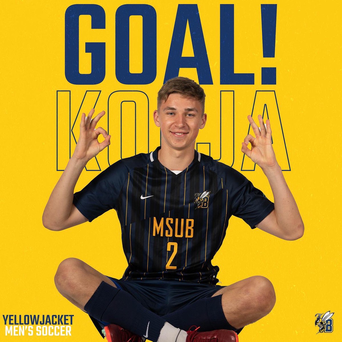 MSUBsports's tweet photo. ⚽️ RANKED WIN ⚽️

Your ‘Jackets knock off #22 NNU with 4 goals in 8 minutes 🤯🤯

54’ Briquet
59’ Thomas
60’ Briquet
63’ Ramirez

#MSUBMSOC🐝⚽️ https://t.co/LA8vm5vEuV