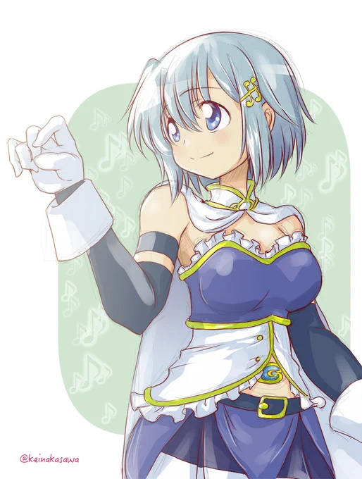 #あなたの青色の作品を見せてくださいさやかちゃん塗るといつもちょい緑っぽくなるんだよなぁ 