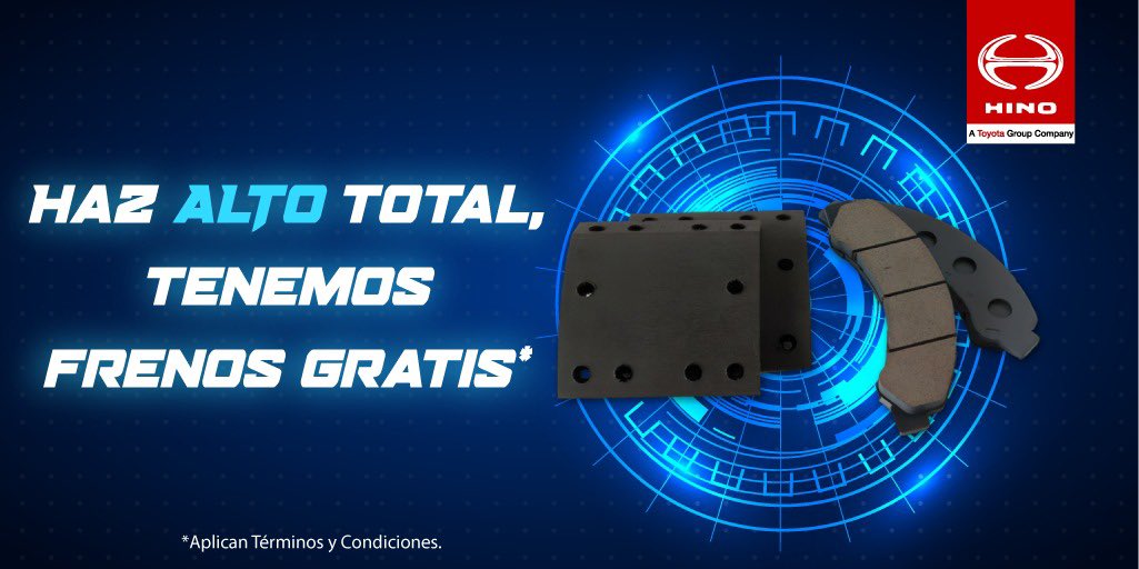 HinoMX_Oficial's tweet photo. Reactiva tu Mantenimiento Preventivo en cualquiera de nuestras concesionarias o talleres aliados Hino y aplica para frenos gratis.

#SoporteTotal #ServicioHino https://t.co/tGQnIQqTd5