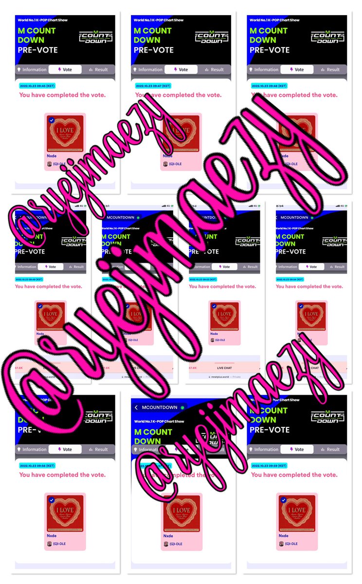 ryejimaezy's tweet photo. 10 votes for #GIDLE are done 🫡 #ryejimproof https://t.co/n56njvwufh