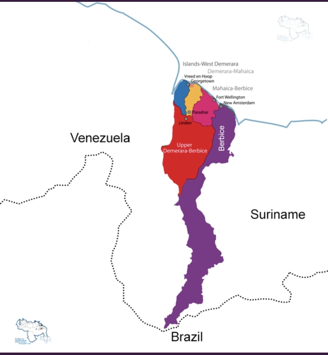 Este es el mapa oficial xe #Guyana agregarle un milímetro sobre el #Esequibo es agredir la soberanía de Venezuela